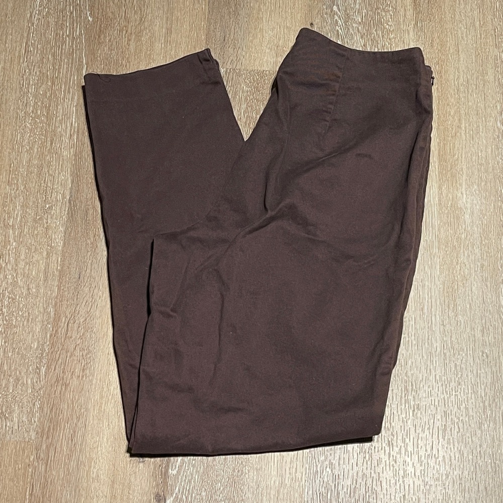 Talbots Women's Brown Stretch Cotton Blend‎ Casual Straight Leg Pants EUC